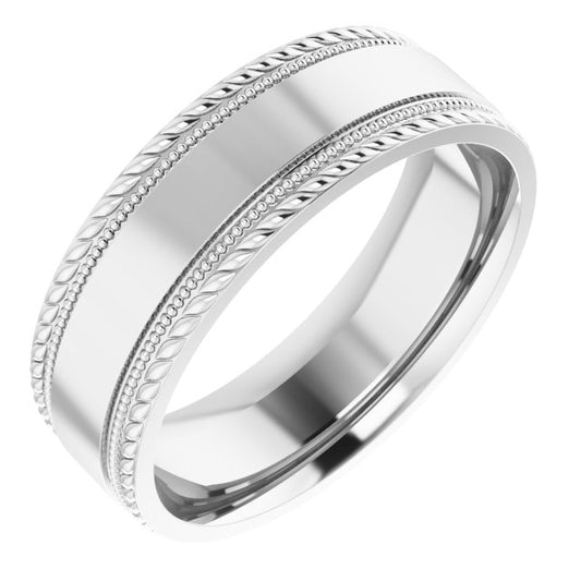 Patterned Edge Band in Platinum