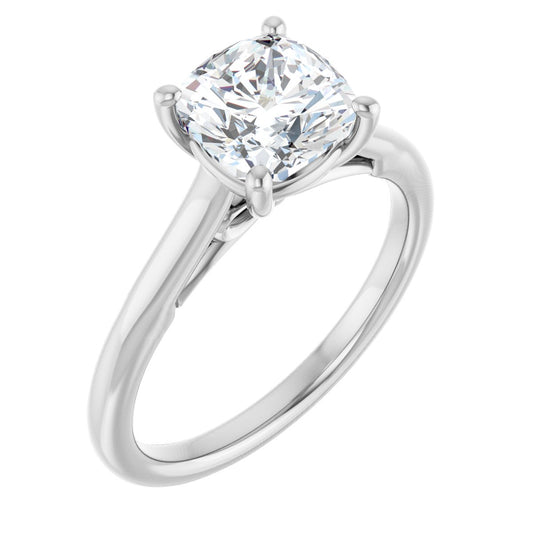 Cushion Solitaire Engagement Ring