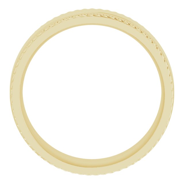 Yellow Gold Patterned Edge Band