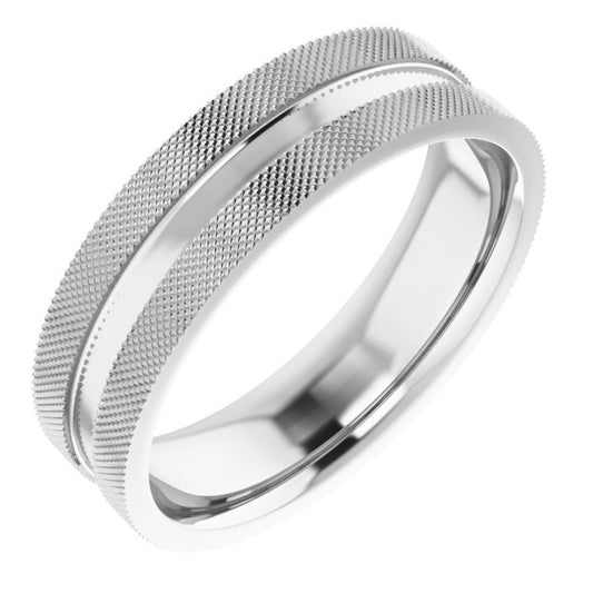 Platinum Knurl Pattern Band