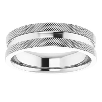 Platinum Knurl Pattern Band