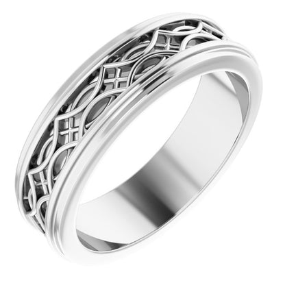 Platinum Patterned Band