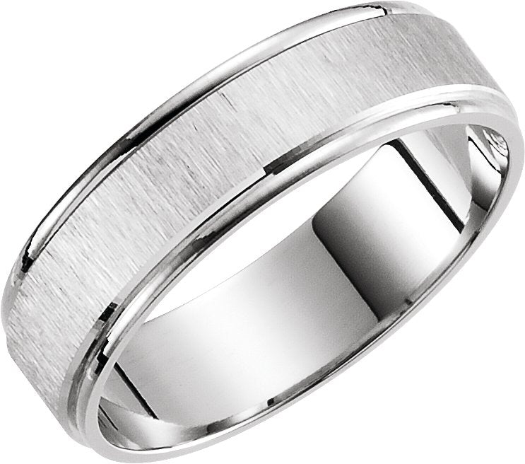 Grooved Band in Platinum