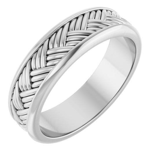 Wheat Pattern Band in Platinum