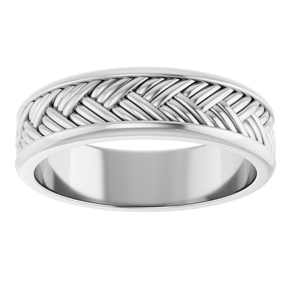 Platinum Wheat Pattern Band