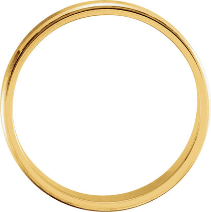 Yellow Gold Grooved Band