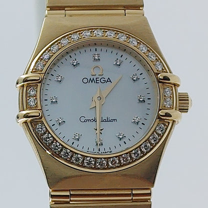 Omega Constellation 22.5 mm, Yellow Gold on Yellow Gold w/ Diamond Bezel