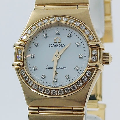 Omega Constellation 22.5 mm, Yellow Gold on Yellow Gold w/ Diamond Bezel