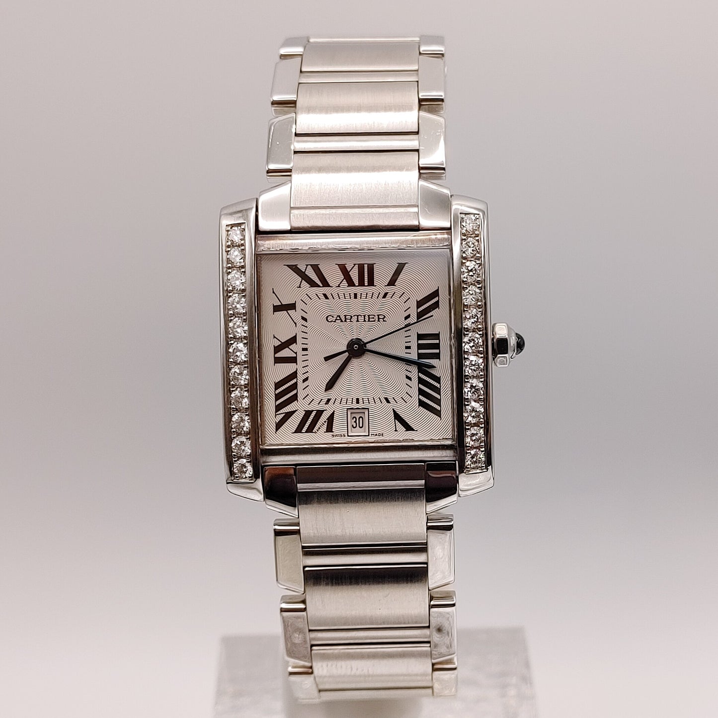 Cartier Tank Française Watch w/ Diamond Bezel