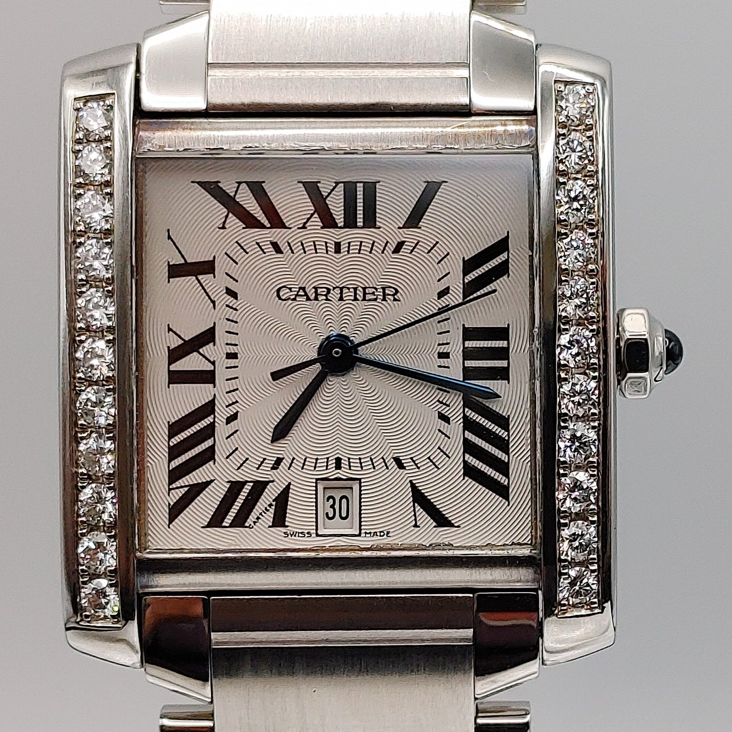 Cartier Tank Française Watch w/ Diamond Bezel