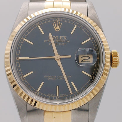 Datejust 36 Black & Yellow Gold Unisex Watch