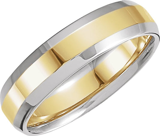 Two-Toned Beveled Edge Band