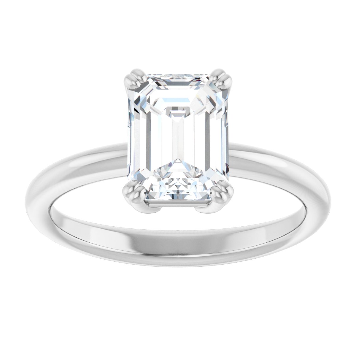 Radiant / Emerald Solitaire Ring