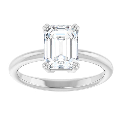 Radiant / Emerald Solitaire Ring