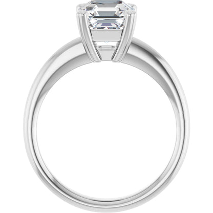 Asscher Solitaire Ring