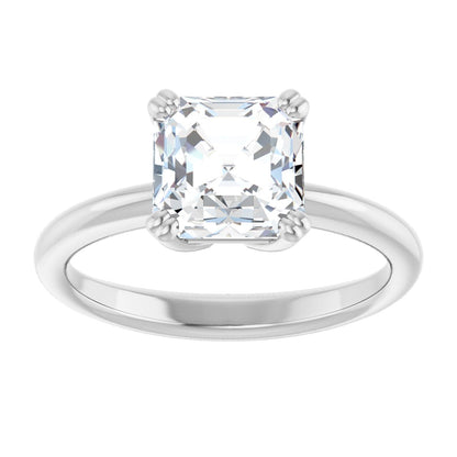 Asscher Solitaire Ring