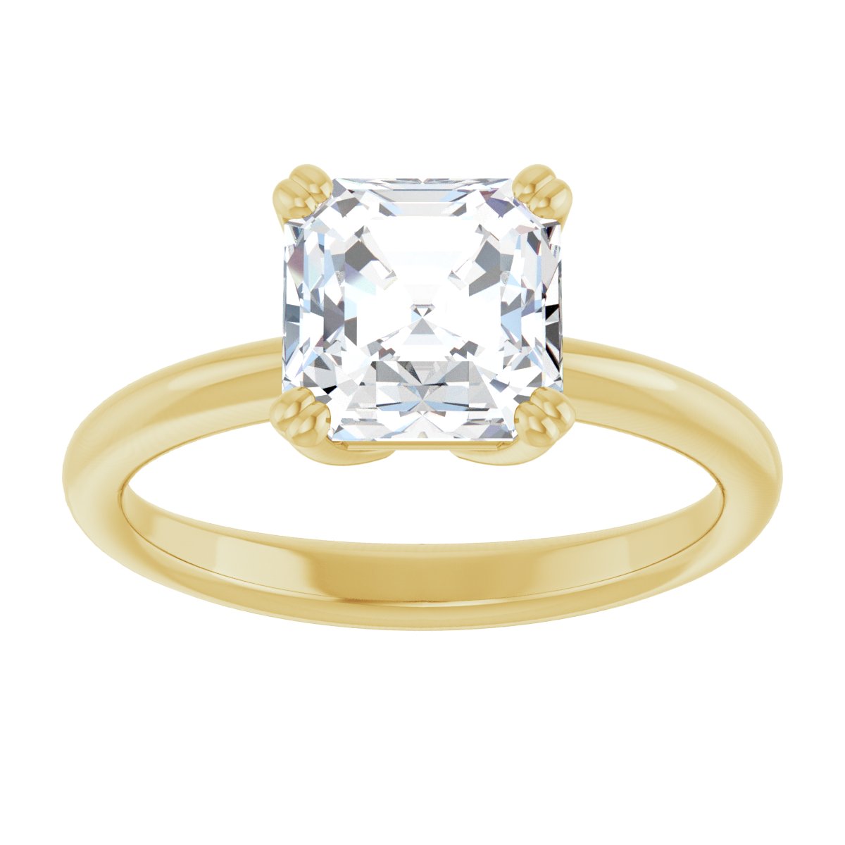 Asscher Solitaire Ring