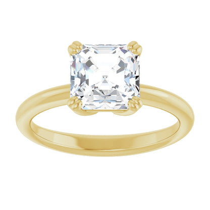 Asscher Solitaire Ring