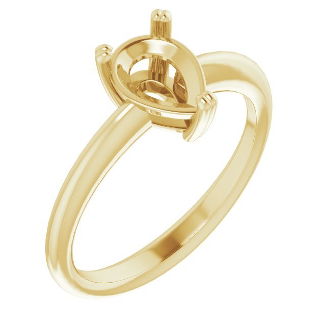 Pear Solitaire Ring