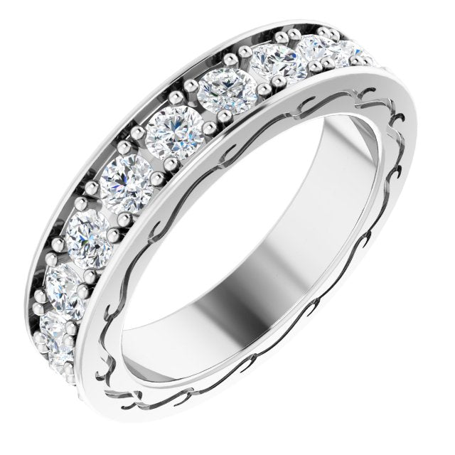 Round Brilliant Eternity Band