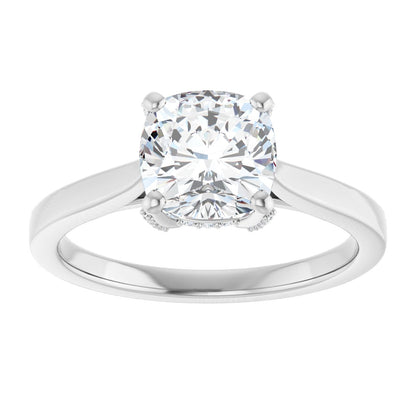 Cushion Solitaire Engagement Ring