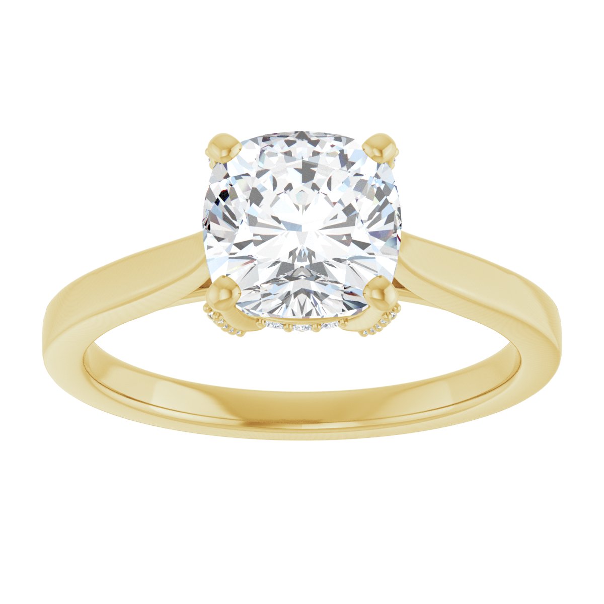 Cushion Solitaire Engagement Ring