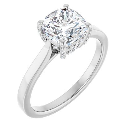 Cushion Solitaire Engagement Ring