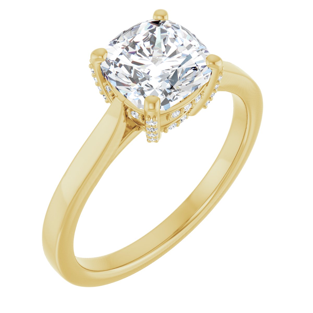 Cushion Solitaire Engagement Ring