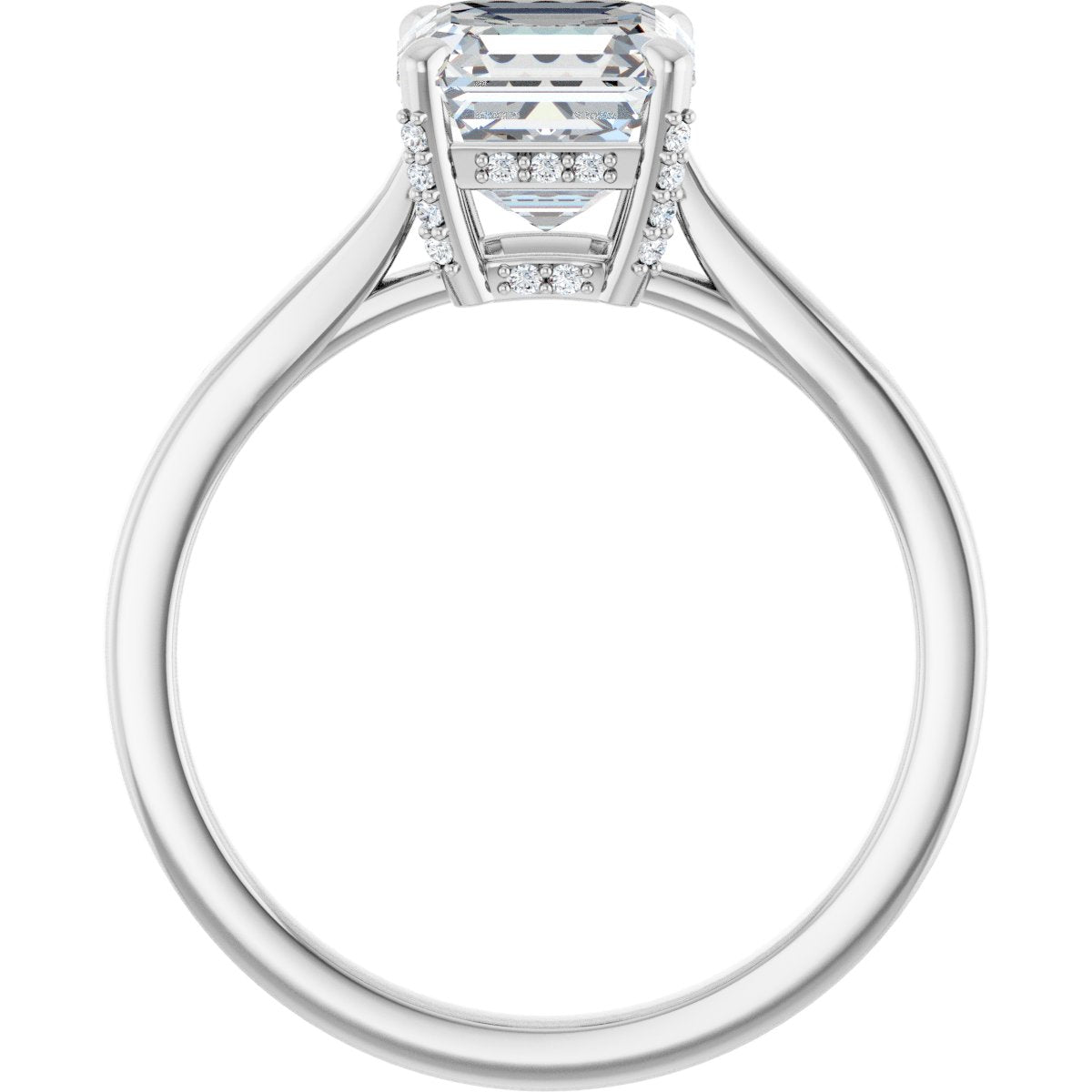 Asscher Solitaire Engagement Ring