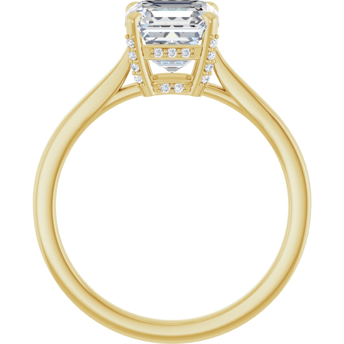 Asscher Solitaire Engagement Ring