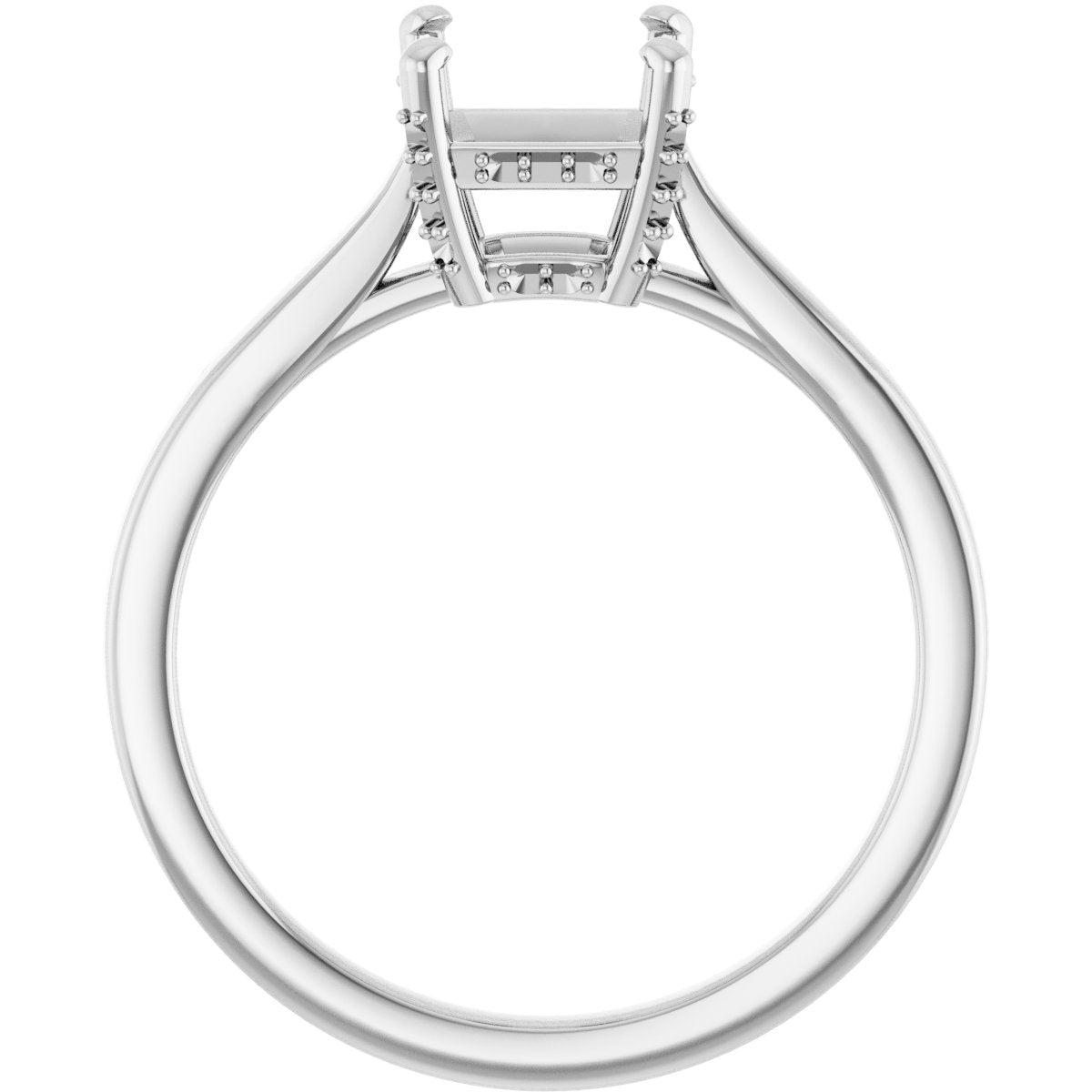 Asscher Solitaire Engagement Ring