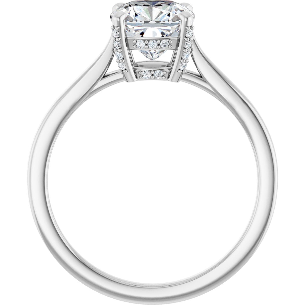 Cushion Solitaire Engagement Ring