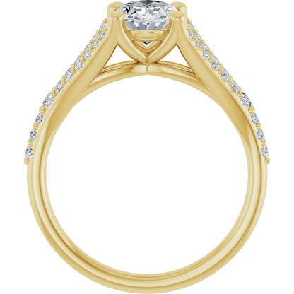 Oval Accented Engagement Ring