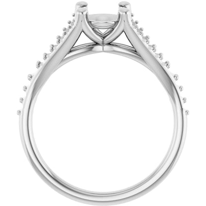 Oval Accented Engagement Ring