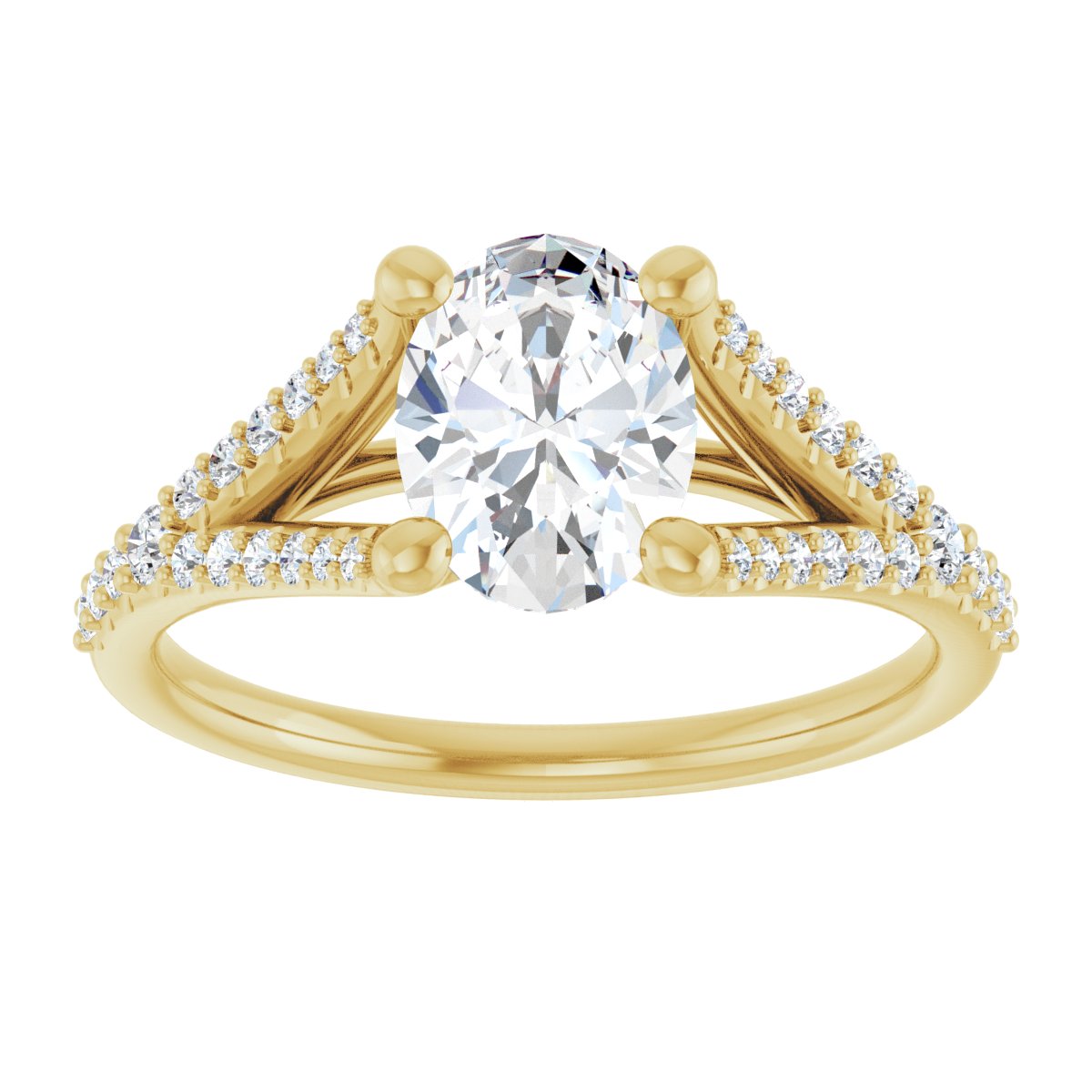 Oval Accented Engagement Ring