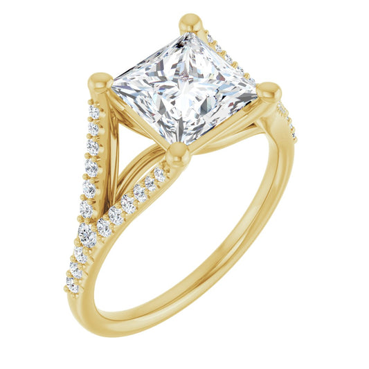 Princess Accented Engagement Ring