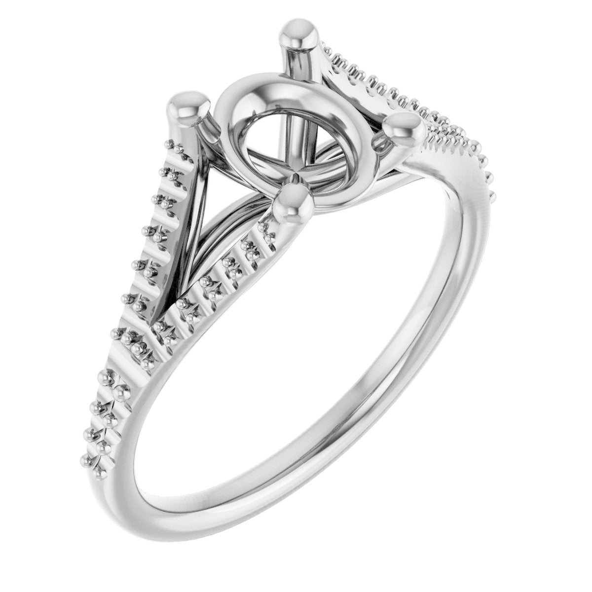 Oval Accented Engagement Ring