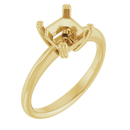 Asscher Solitaire Ring