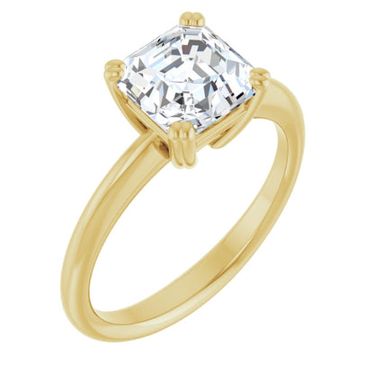 Asscher Solitaire Ring