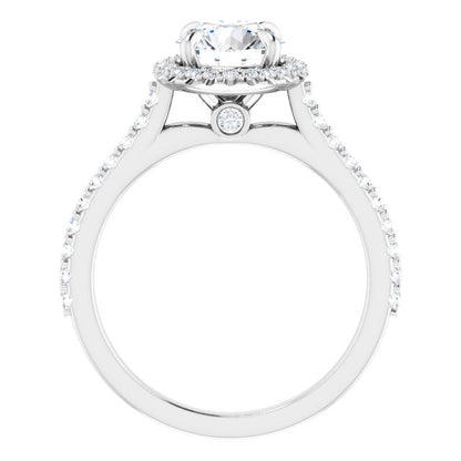 Round Brilliant Halo-Style Engagement Ring