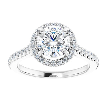 Round Brilliant Halo-Style Engagement Ring