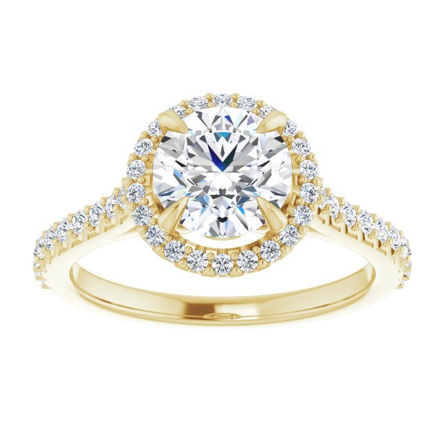 Round Brilliant Halo-Style Engagement Ring