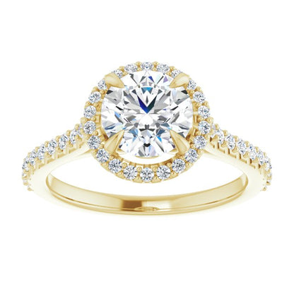 Round Brilliant Halo-Style Engagement Ring