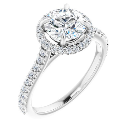 Round Brilliant Halo-Style Engagement Ring