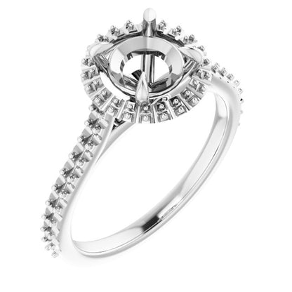 Round Brilliant Halo-Style Engagement Ring