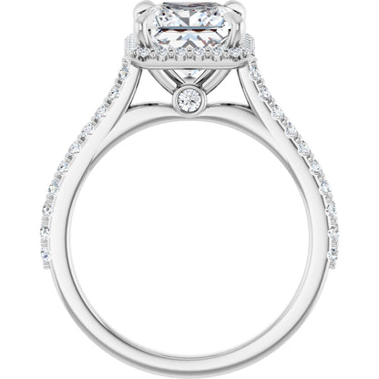 Princess Halo-Style Engagement Ring