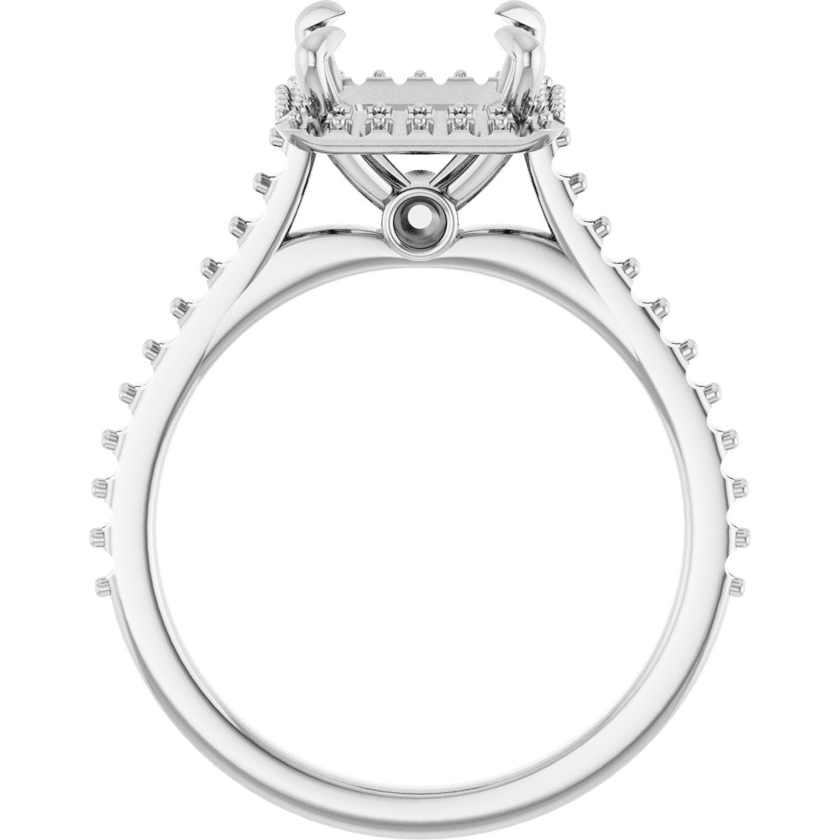 Princess Halo-Style Engagement Ring