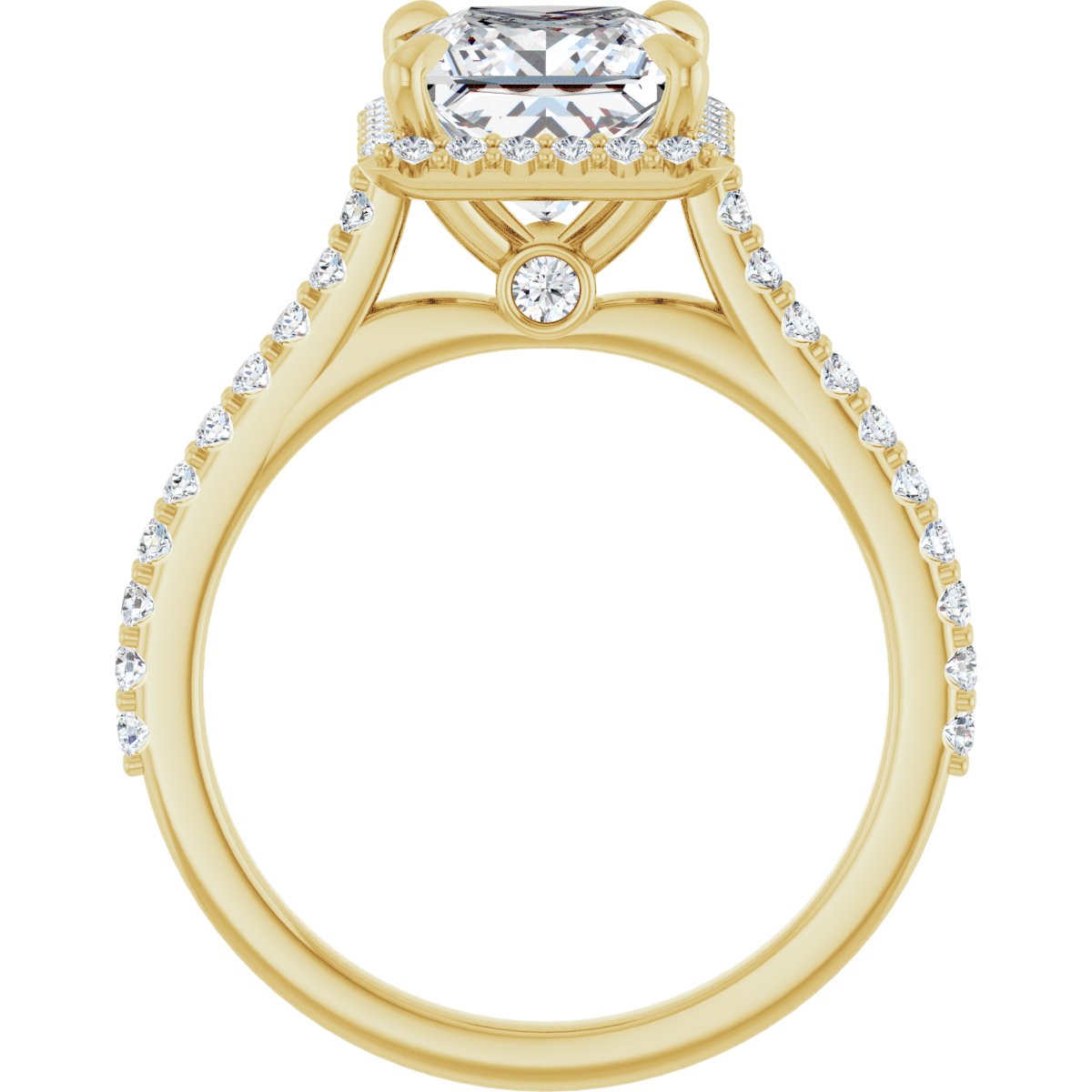 Princess Halo-Style Engagement Ring