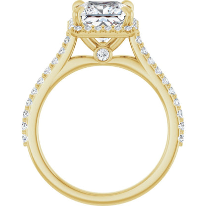 Princess Halo-Style Engagement Ring