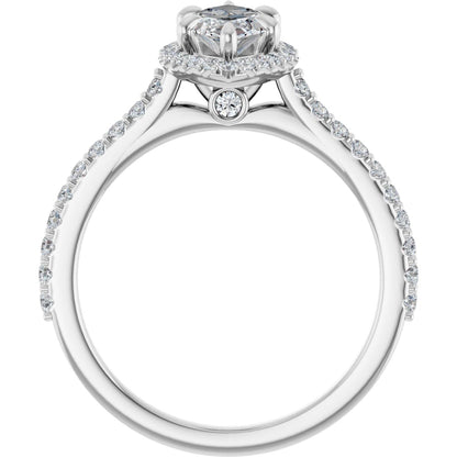 Marquise Halo-Style Engagement Ring